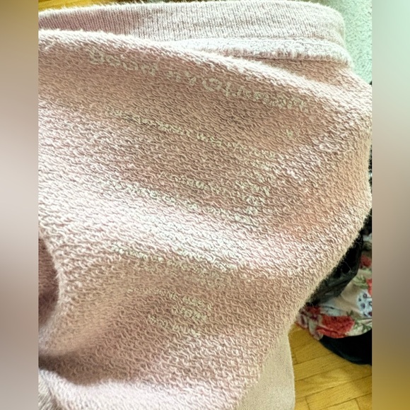 Light Pink Sweatshirt with Embroidered Text - Picture 4 of 4